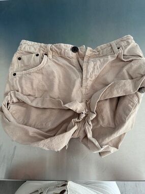 One Teaspoon Beige Denim Shorts